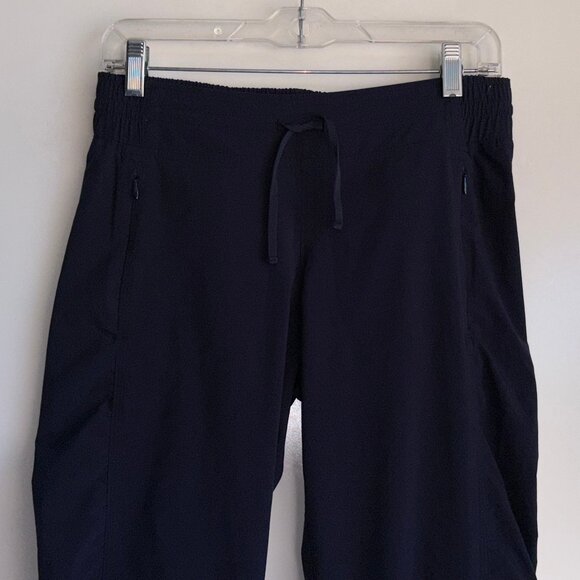 ATHLETA La Viva Ruched Cropped Jogger Pants Size 2 Navy - Picture 4 of 13